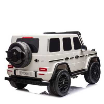 Mașinuță electrică Mercedes G63 XXL cu 4 motoare – Alb, telecomandă