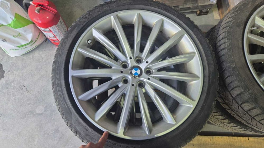 Set roti Jante+cauciucuri iarna+senzori 5x112 BMW G30 G31,  in 2latimi