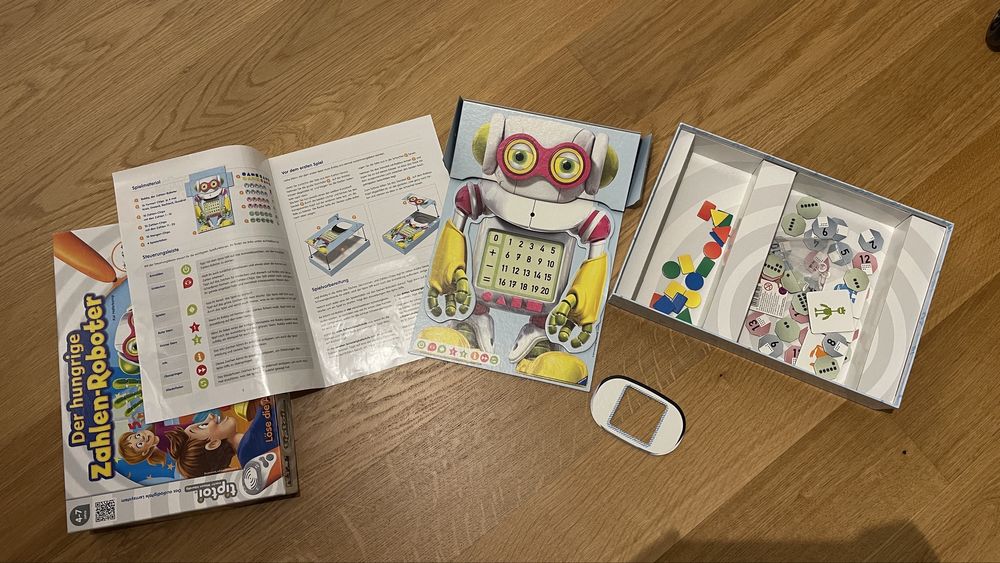 Joc tip toi cu numere si forme in germana - Der hungrige Zahlenroboter