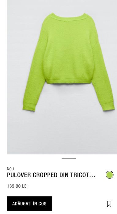 Pulover nou dama  Zara cropped din tricot nou cu eticheta