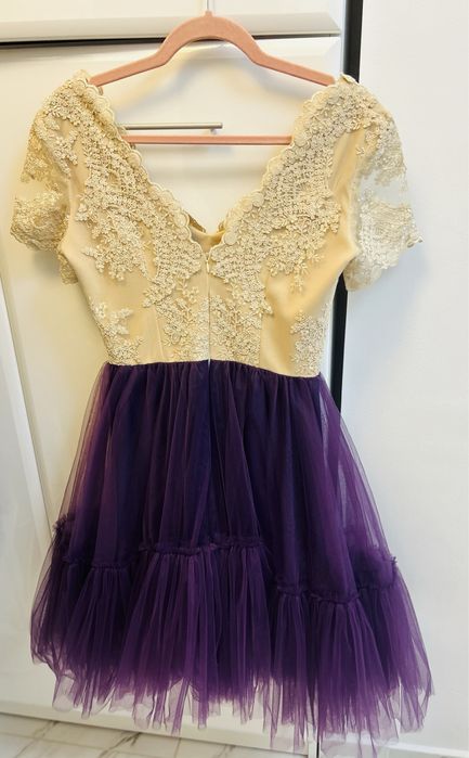 Rochie de ocazie, dantela si tul