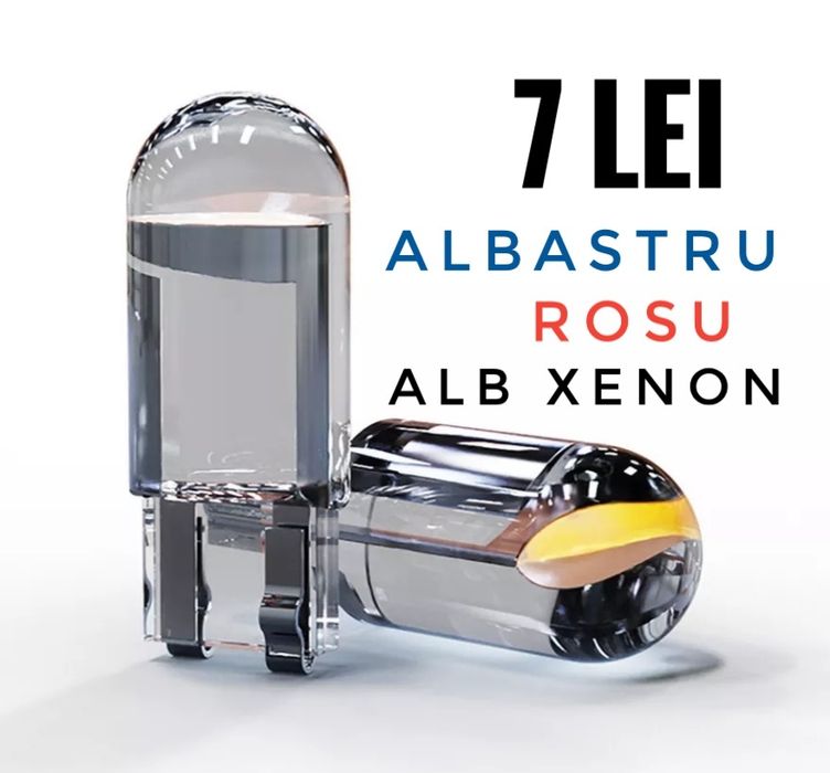 LED Auto w5w H1 H4 H7 D2S pozitii, interior, plafoniera, mers inapoi