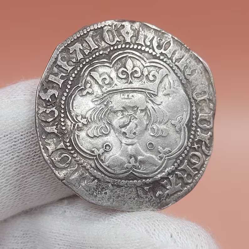 Moneda de argint 1422-1461 King Henry VI