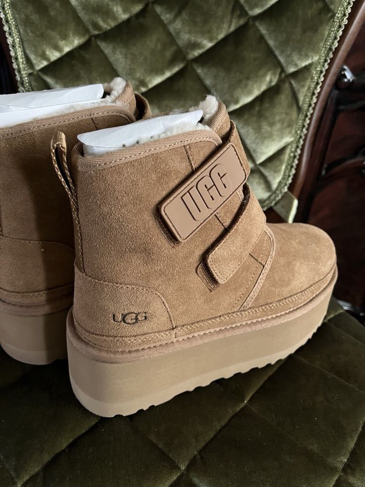 Горчичные Ugg ньюмелы на платформе(оригинал)