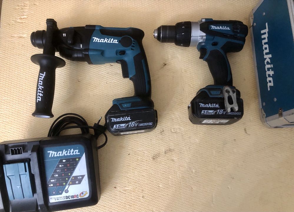 Makita set rotopercutor și filetanta 18v