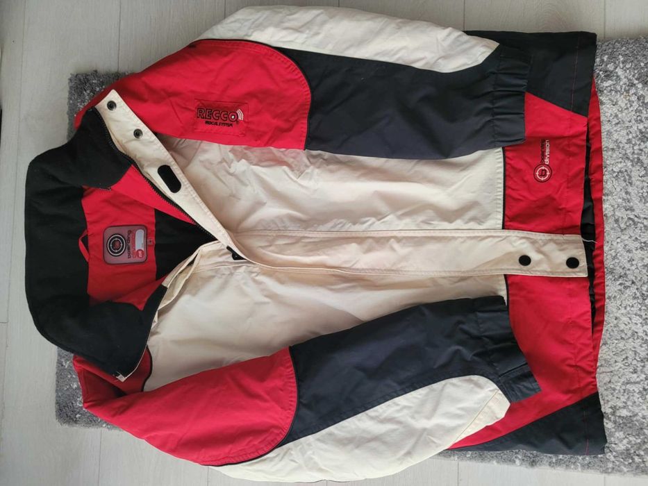Geaca de SKI Marca Boarding Division /M  culoare rosu-crem, cu RECCO