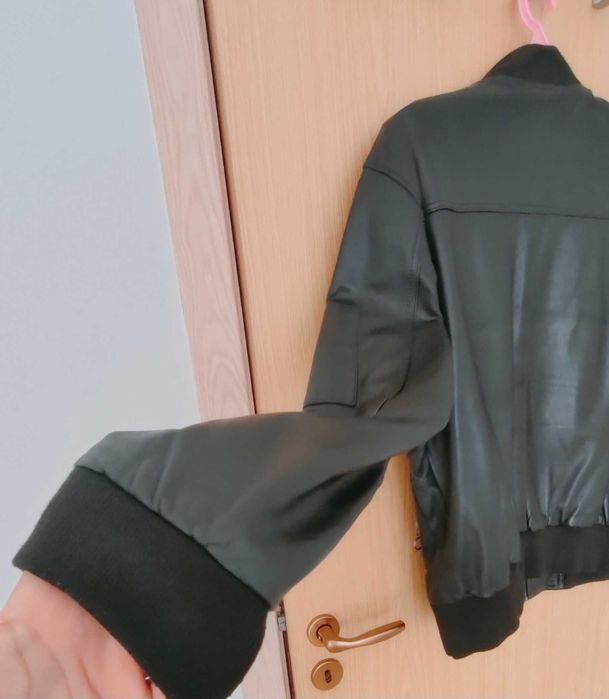 Кожен бомбър Zara естествена кожа