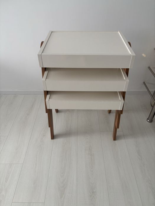 Set 3 masute cafea lemn, stivuibile! OFERTA AZI!