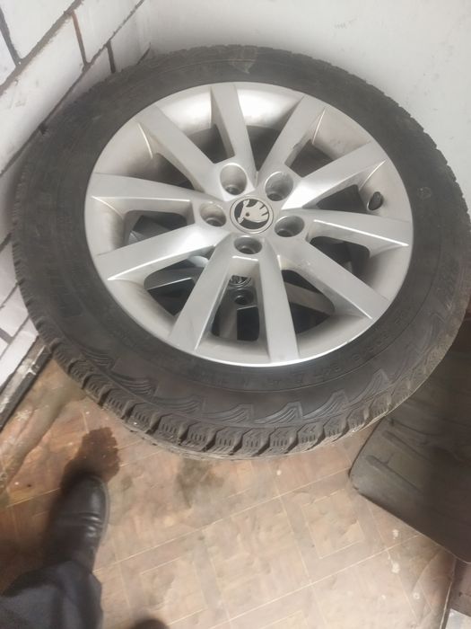 Шипованные шины с дисками.