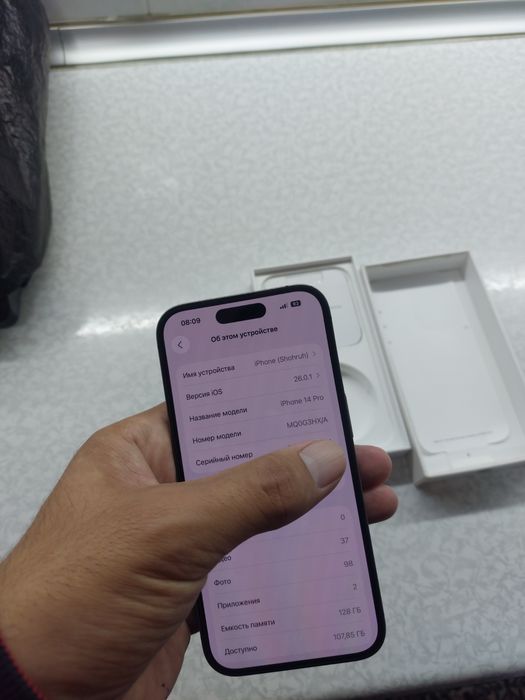 Iphone 14pro 128gb kar dak full yangidek