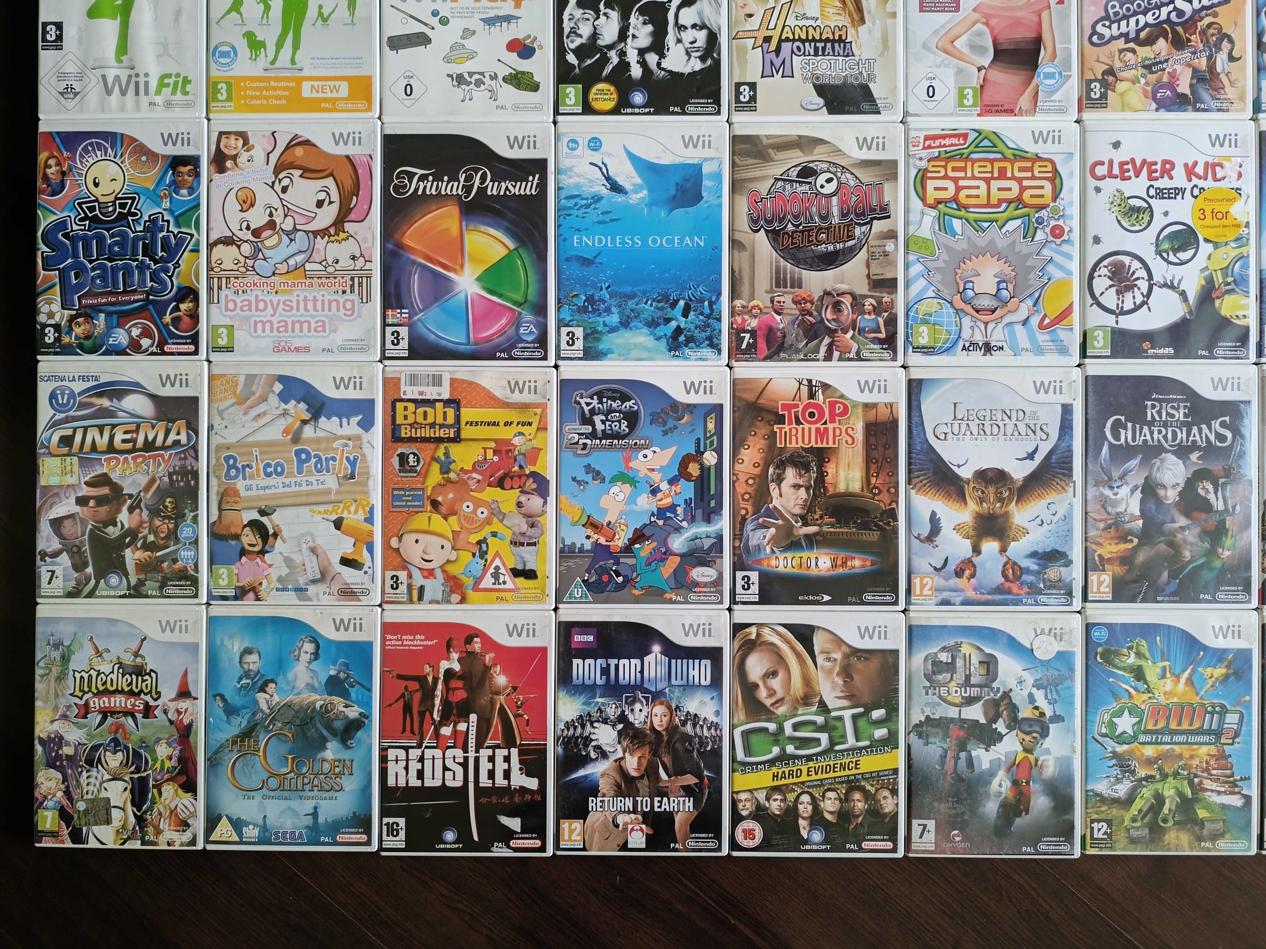 Wii Fit Plus CSI Fifa TNA PES Red Steel Dr Who Abba Guitar Hero Sudoku