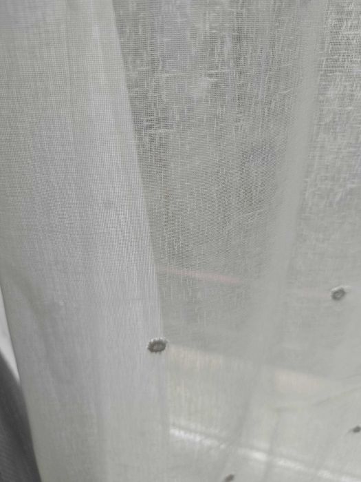 Пердета 8 броя плътни и тънки в сиво и бяло, завеси за цяла стая