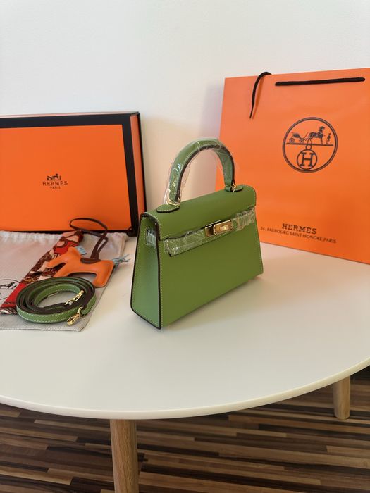 Geanta Hermes Kelly 19cm Verde