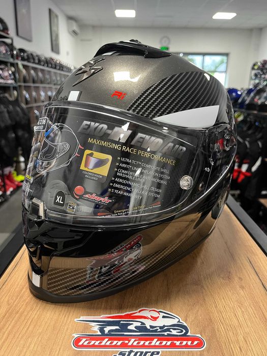 Мото Каска SCORPION EXO-R1 EVO AIR FINAL Gray-White XL 61-62см.