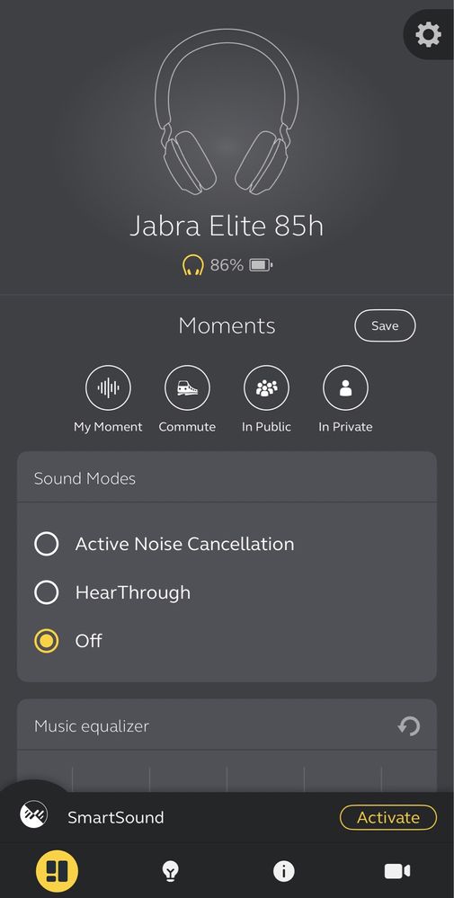 Casti JABRA Elite 85h, Bluetooth,