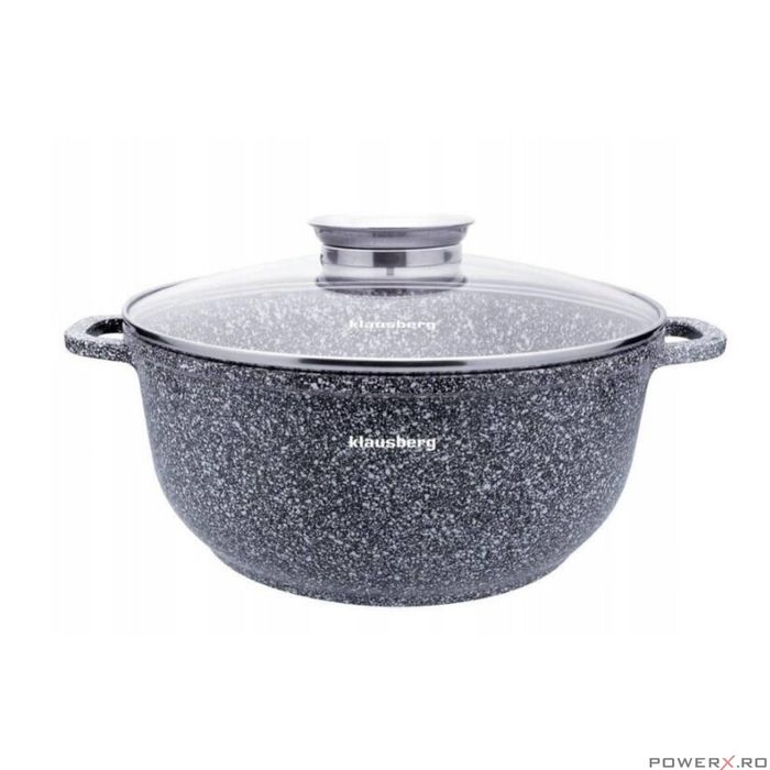 Cratita din aluminiu turnat cu strat de ceramica, marmorat, 6.8L,