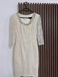 Rochie midi crem, marime 36