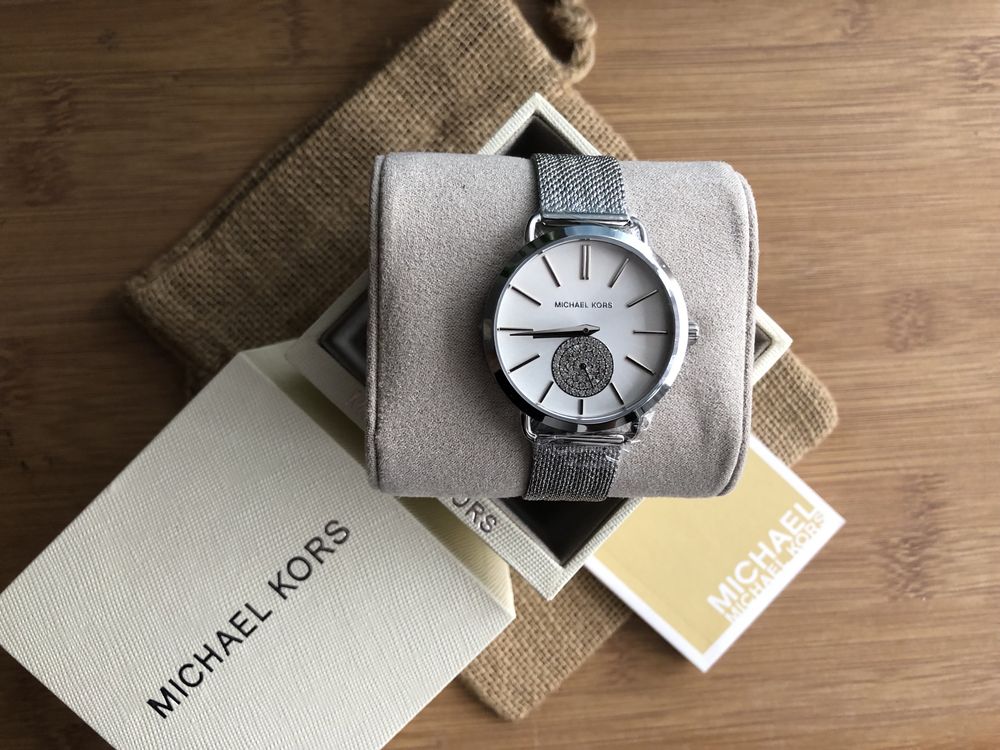 Ceas Michael Kors dama Colectia Portia silver 36mm dismetrul