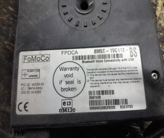 Modul bluetooth 8m5t-19c112-bs Ford Focus 3  [din 2011 pana  2015] seria