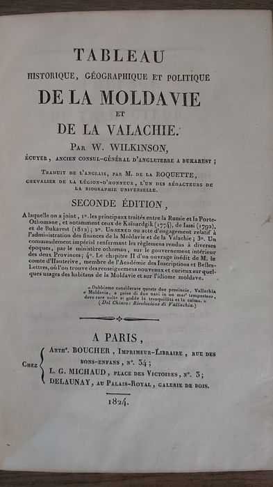 Tableau historique géographique et politique de la Moldavie et de la