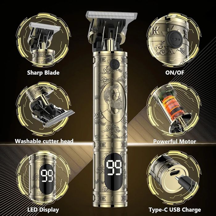 Професионален Акумулаторен Тример за Коса и Брада. Solati