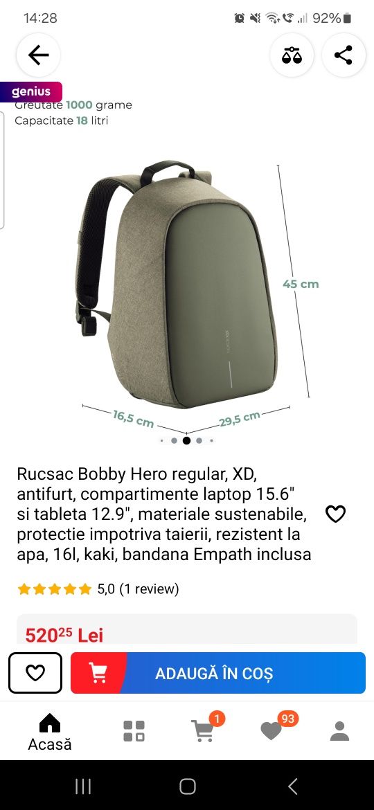 Rucsac XD in stare foarte buna, nebranduit