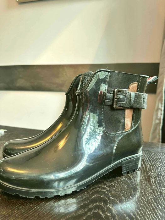 Дамски гумени боти Tom Tailor в черно