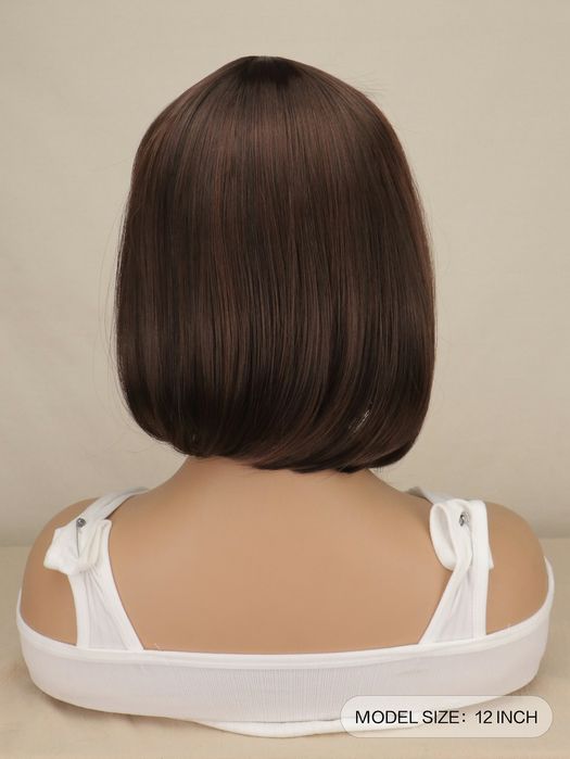 Дамска перука - тъмно кафява