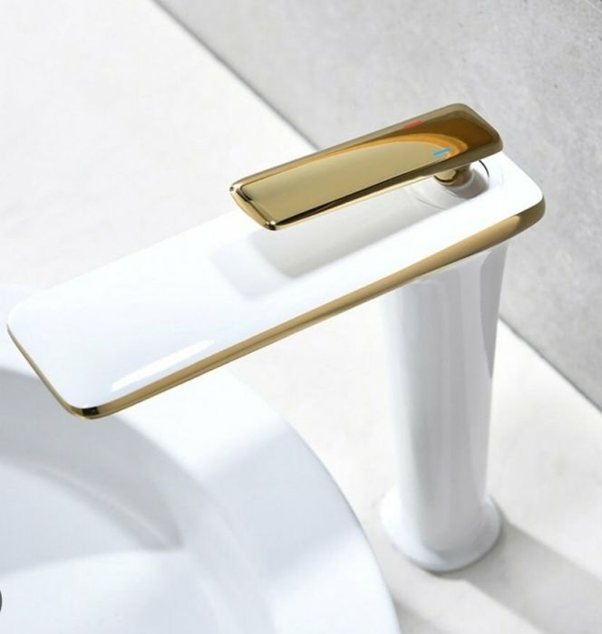Baterie lavoar alb gold