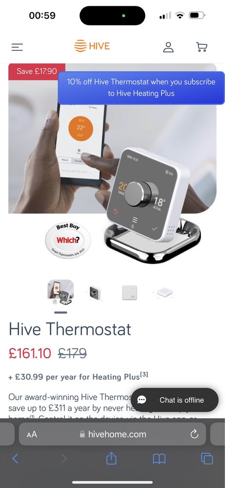 HIVE thermostat. Controlează-ți încălzirea de pe smartphone-ul tău.