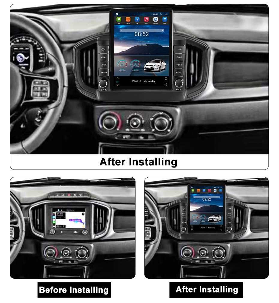 Navigatie Fiat Strada 2020-2021,Tesla Style, Android, 2+32GB ROM, 10"