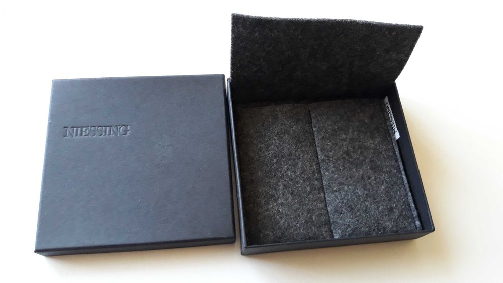 Cutie Bijuteri Aur Niessing Germania, cu saculet , pereche inele