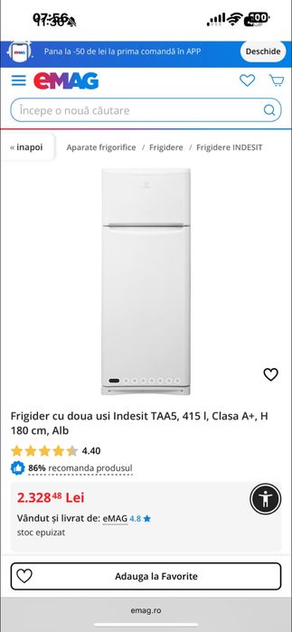 Vand frigider ca cel din imagine nu este nou dar arata bine