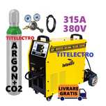 Aparat sudura cu sarma MIG 315 Trio Synergic + butelie 8L plina + ceas