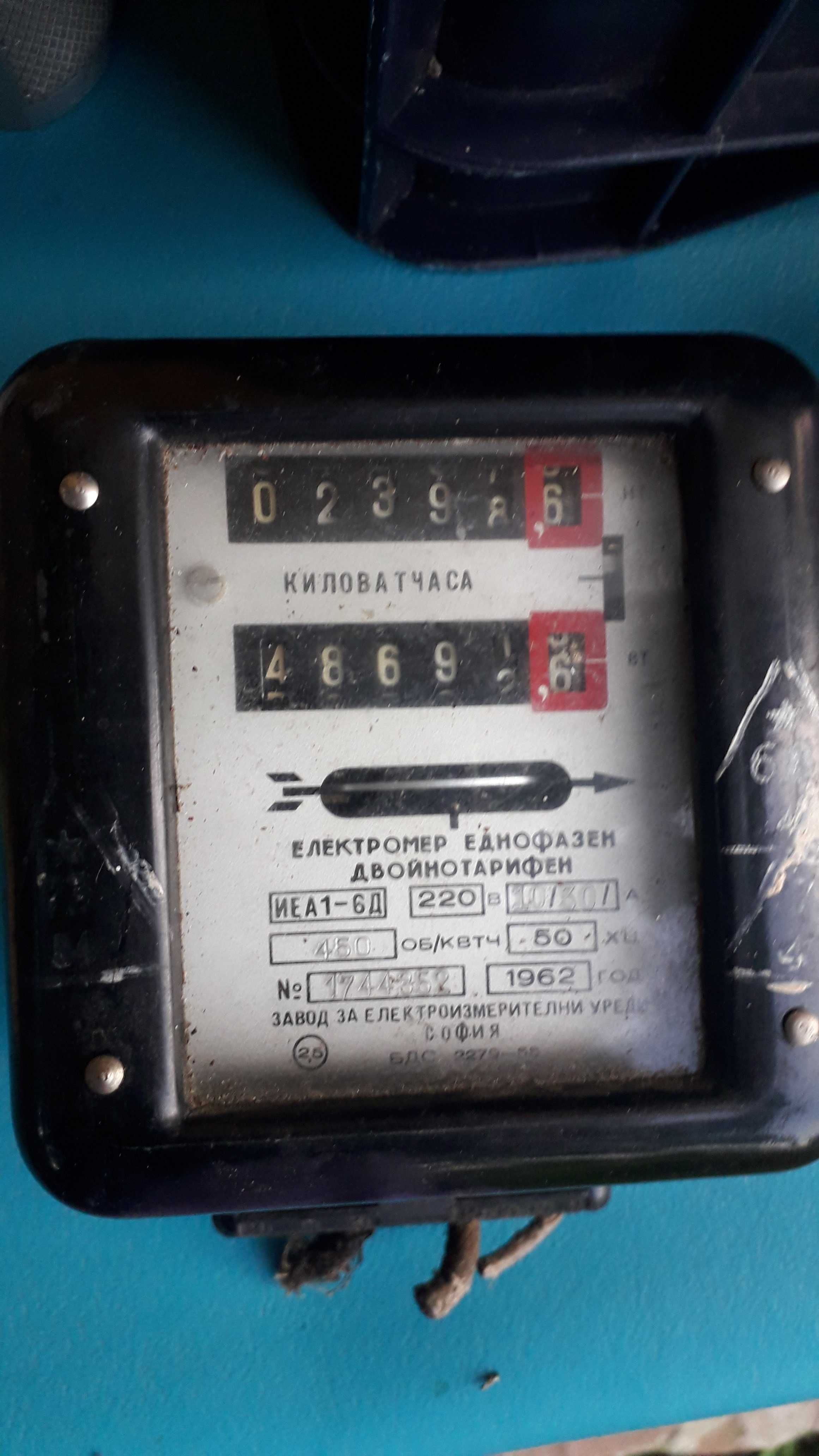 стар електромер, използван