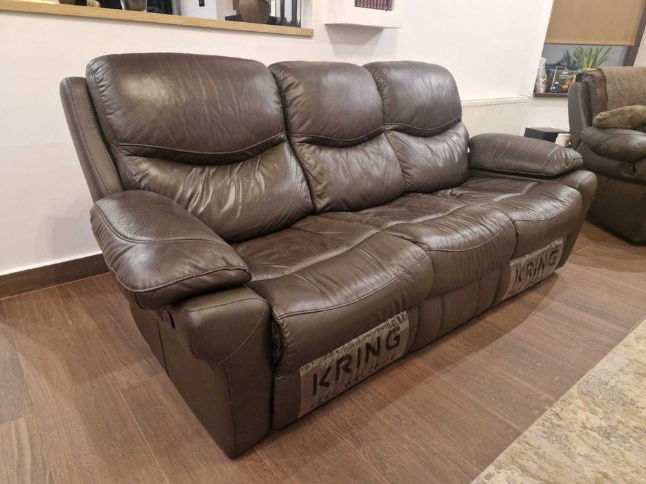 Canapea piele cu recliner