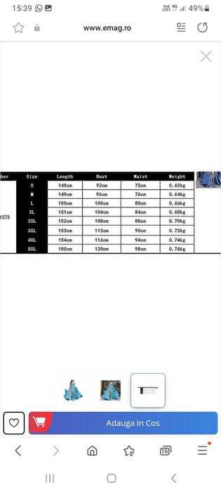 Rochie eleganta noua, baby blue 3XL