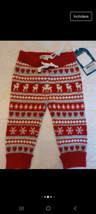 Compleu bebe Crăciun firma Hatley 6-9 luni