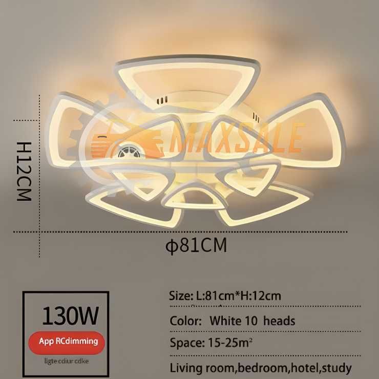 Абажур 100W LED лампа за хол спалня осветлениe мощен стилна триъгълник
