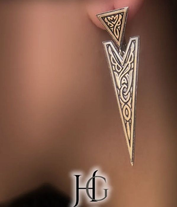 Серьги серебро крупные Серьги крупные 
Серебро 925 импорт 
Длина: 5,4