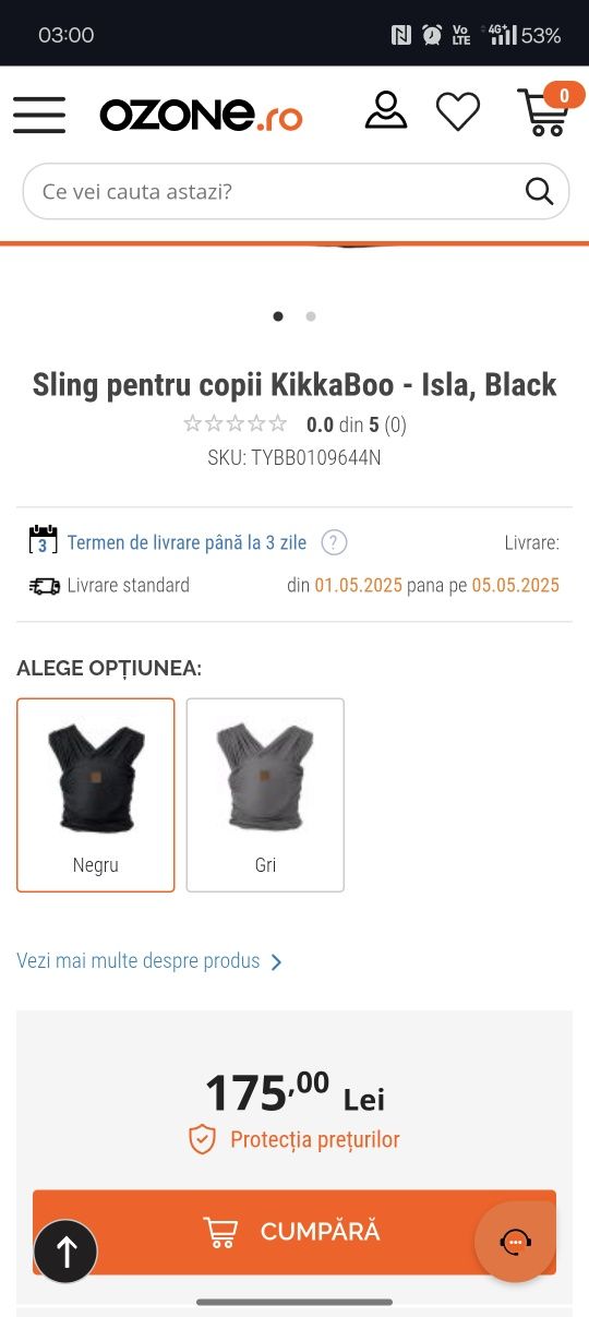 Sling pentru copii kikkaboo