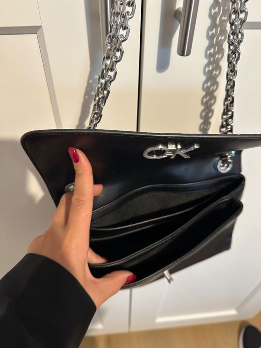 Geantă, Calvin Klein, dama, negru