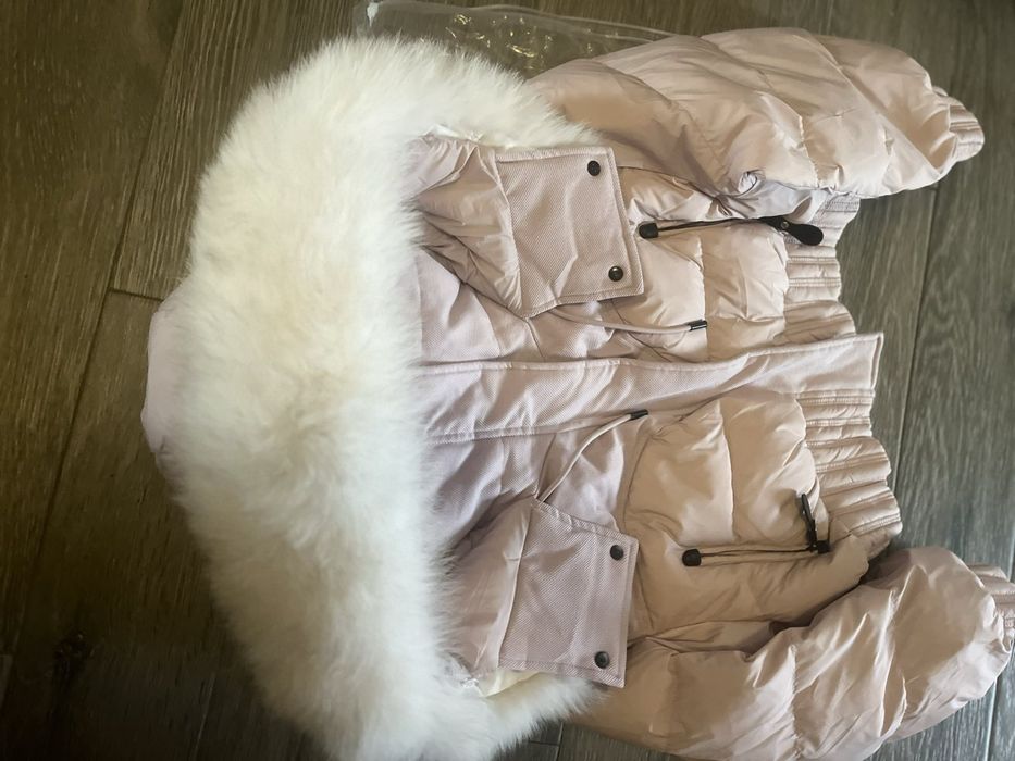 Зимно яке с обемна яка от естествен косъм лисица