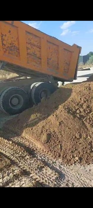 Засыпка фундамента, топырак, грунт, глина, балласт
