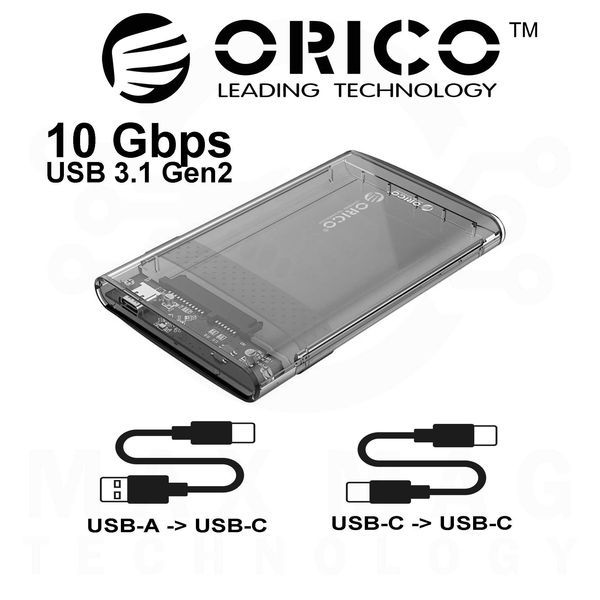 Orico Storage - Case - 2.5 inch 10Gbps Type-C кутия  - 2139C3-G2-CR-EP