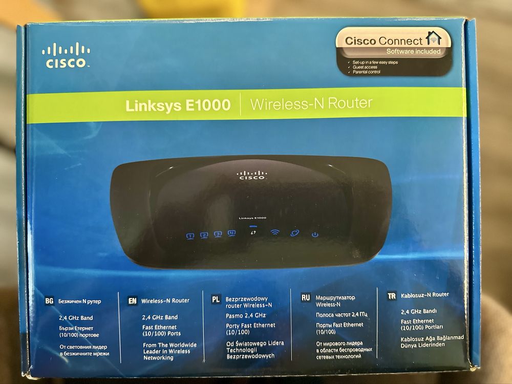 Linksys E1000 Wireless‑N рутер – 2.4 GHz, до 300 Mbps