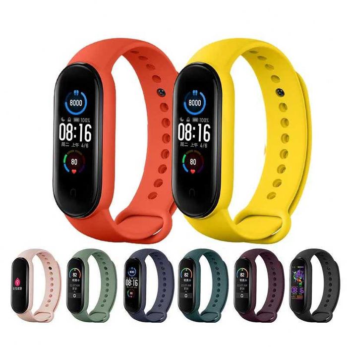 Set 3 culori Curea silicon Xiaomi Mi Band 5 Mi Band 6 Amazfit Band 5