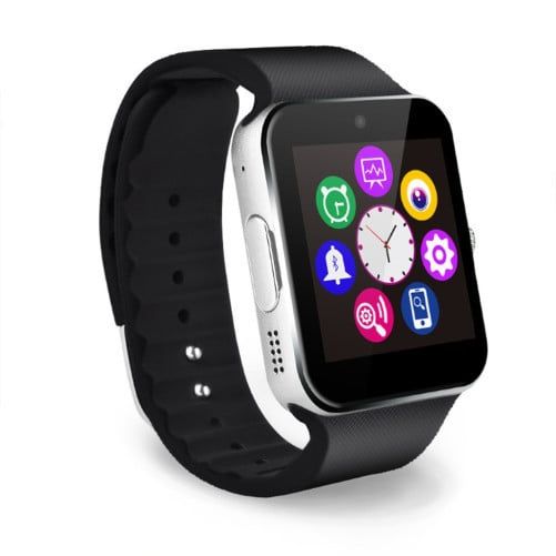 Ceas Smartwatch cu Telefon iUni GT08, Bluetooth, 1.3 MP, Silver