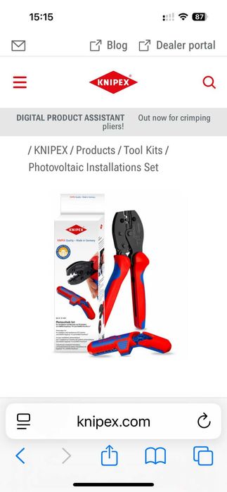 Set de instalatii fotovoltaice KNIPEX 00 31 31 V01 SB nou din Germania