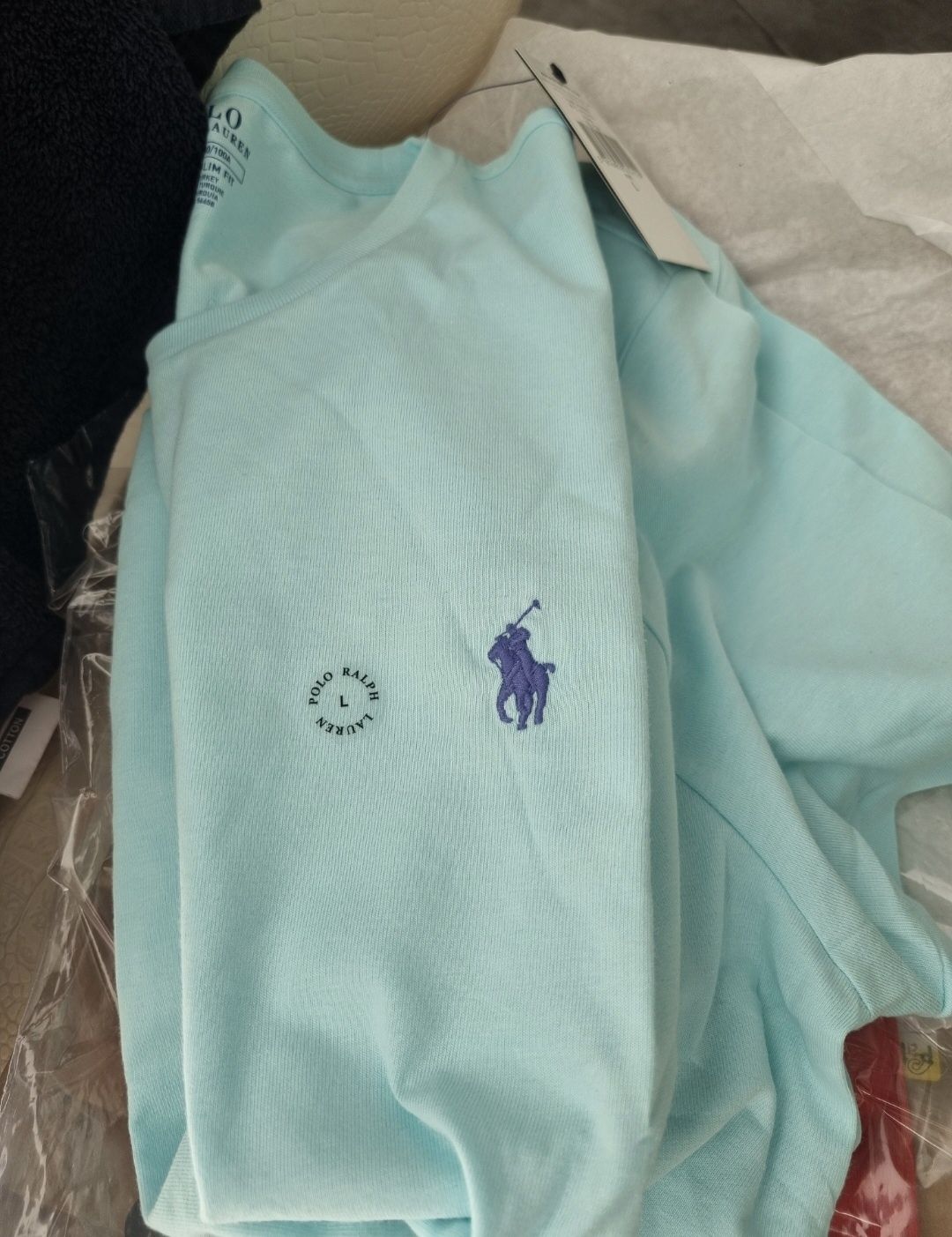 Оригинална тениска Polo Ralph Lauren - Размер Л - Azure Blue